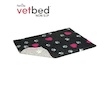 Vetbed protiskluz / Drybed grafitová srdce a packy DELUXE 100 x 75 cm, vlas 30 mm