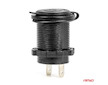 Vodotěsná zásuvka do autozapalovače s ČERVENÝM LED podsvícením 12/24V AMIO-04219