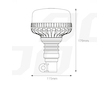 Výstražný maják W03P tyčový Flexi R65 R10 36LED 12 / 24V IP56