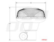 Výstražný maják W21p na tyč R65 R10 18LED 12/24V IP66