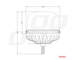 Výstražný maják W25sb na jednu skrutku R65 R10 24LED 12/24V IP66