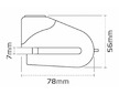 zámek kotoučové brzdy Quartz XD10, OXFORD (žlutý/černý, průměr čepu 10 mm)