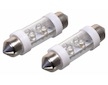 Žárovka 4LED 12V  suf. SV8.5 38mm bílá  2ks