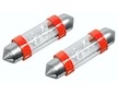 Žárovka 4LED 12V  suf. SV8.5 38mm červená  2ks