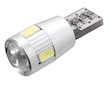 Žárovka 6 SMD LED 12V T10 s rezistorem CAN-BUS ready bílá