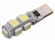 Žárovka 9 SMD LED 12V T10 s rezistorem CAN-BUS ready bílá