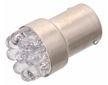 Žárovka 9LED 12V  Ba15s červená úzká