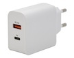 Zástrčka QUICK CHARGE 3.0 230V USB-A / USB-C 18W
