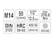 Zástrčná hlavice XZN, 1/2", M14 YATO