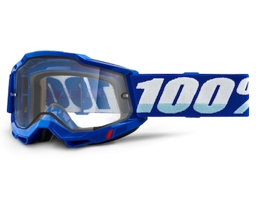 ACCURI 2, 100% Enduro Moto brýle modré, čiré Dual plexi