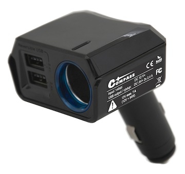 Adaptér pevný 12V + 2x USB 2400mA SELECT