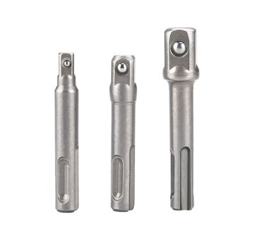 Adaptéry sada 3ks z SDS PLUS na čtyřhran, 1/4"-3/8"-1/2", CrV EXTOL PREMIUM
