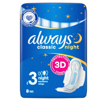 Always vložky Classic night, 8ks