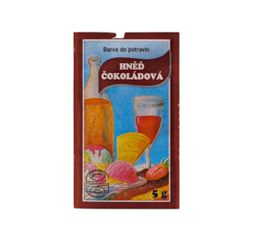 Barva potravinářská prášková 5g čokoláda