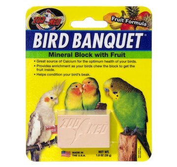 Bird Banquet minerální blok s ovocem S