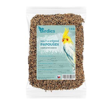 Birdies krmivo standard pro malé a střední papoušky 1kg