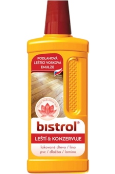 Bistrol leštěnka na podlahu 500ml Lakované dřevo, Lino a PVC, Dlažba, Lamino