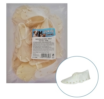 Botička z buvolí kůže bílá JUKO Snacks 12,5 cm (10 ks)