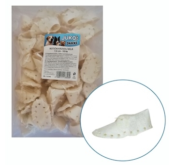 Botička z buvolí kůže bílá JUKO Snacks 7,5 cm (50 ks)