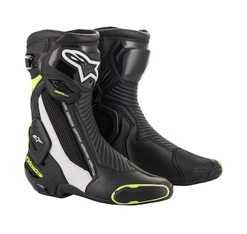 boty SMX Plus V2, ALPINESTARS (černá/bílá/žlutá fluo, vel. 36)