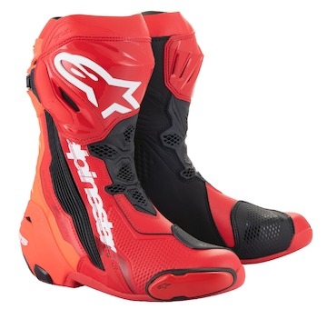 boty SUPERTECH R, ALPINESTARS (červená fluo/červená, vel. 47)