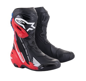 boty SUPERTECH R HONDA kolekce, ALPINESTARS (černá/červená fluo/modrá/bílá, vel. 43)