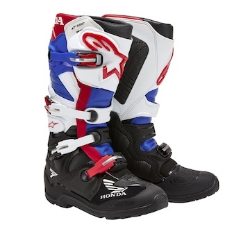 boty TECH 7 ENDURO DRYSTAR HONDA kolekce, ALPINESTARS (černá/bílá/modrá/červená, vel. 45,5)