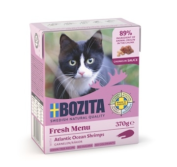 Bozita Cat kousky v omáčce s krevetami, tetrapak 370 g