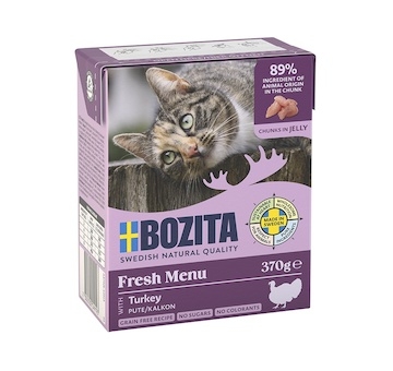 Bozita Cat kousky v želé s krůtím, tetrapak 370 g