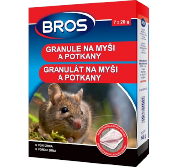 Bros granule na myši, krysy a potkany 140g
