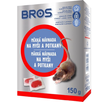 Bros měkká návnada na myši, krysy a potkany 150g