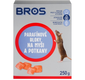 Bros parafínové bloky na myši, krysy a potkany 250g