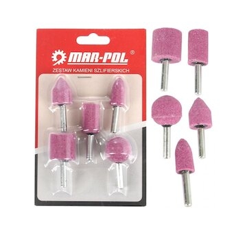 Brusné nástavce na přímou brusku 5ks MAR-POL