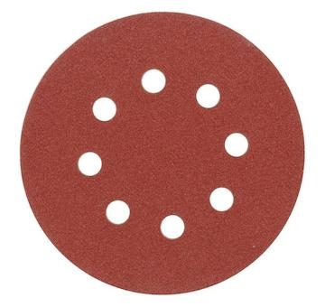 Brusný papír 125 mm P150 s otvory 5 ks suchý zip