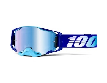 brýle ARMEGA Royal, 100% (modré chromované plexi s čepy pro slídy)