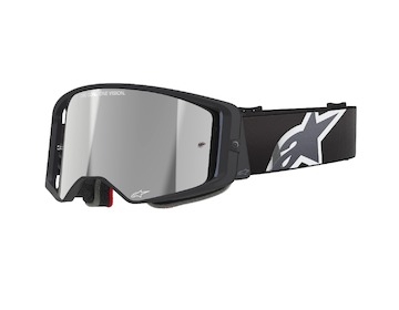 brýle SUPERTECH CORP, ALPINESTARS (černá/šedá, zrcadlové stříbrné plexi) 2025
