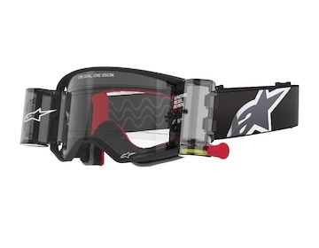 brýle SUPERTECH CORP ROLL-OFF WIDE VISION, ALPINESTARS (černá/šedá, čiré plexi a roll-off systém) 2025