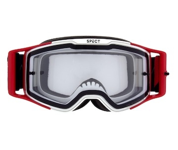 brýle TORP, RedBull Spect (bílé/červené, čiré plexi)