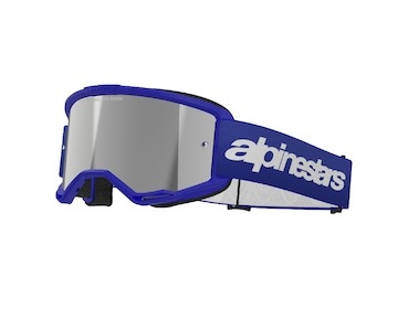 brýle VISION 3 WORDMARK, ALPINESTARS (modrá, zrcadlové stříbrné plexi) 2025