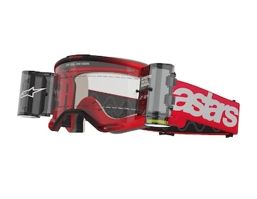 brýle VISION 5 BLAZE ROLL-OFF WIDE VISION, ALPINESTARS (červená, čiré plexi a roll-off systém) 2025