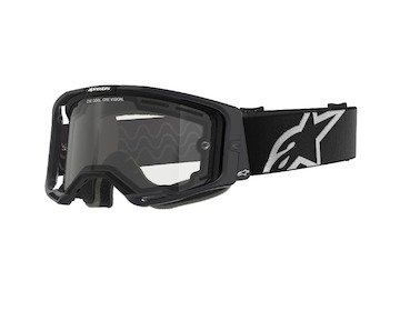 brýle VISION 8 CORP, ALPINESTARS (černá, dvojité antifog čiré plexi) 2025