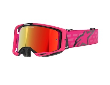 brýle VISION 8 CORP, ALPINESTARS (růžová, zrcadlové červené plexi) 2025