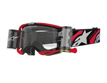 brýle VISION 8 LUAR ROLL-OFF WIDE VISION, ALPINESTARS (červená/černá, čiré plexi a roll-off systém) 2025