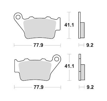 brzdové destičky, BRAKING (semi-metalická směs SM1) 2 ks v balení