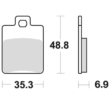 brzdové destičky, BRAKING (semi-metalická směs SM1) 2 ks v balení