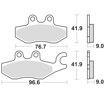 brzdové destičky, BRAKING (semi-metalická směs SM1) 2 ks v balení
