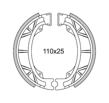 brzdové obložení (standardní materiál) NEWFREN (2 ks v balení)