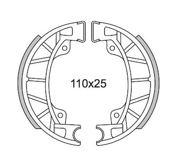 brzdové obložení (standardní materiál) NEWFREN (2 ks v balení)
