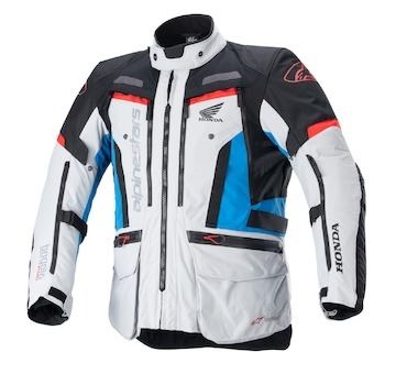 bunda BOGOTA PRO DRYSTAR HONDA kolekce, ALPINESTARS (světle šedá/červená fluo/modrá/černá, vel. XL)
