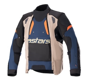 bunda HALO DRYSTAR, ALPINESTARS (tmavě modrá/khaki/oranžová/černá, vel. L)